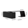 Modern 87" L-Shaped Right-Hand Executive Desk with Storage
