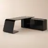 Modern 87" L-Shaped Right-Hand Executive Desk with Storage