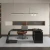 Modern 87" L-Shaped Left-Hand Executive Desk with Storage