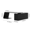 Modern 87" L-Shaped Left-Hand Executive Desk with Storage