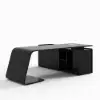 Modern 87" L-Shaped Left-Hand Executive Desk with Storage