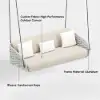Cocaro 2-Seater Woven Outdoor Swing with Cushion in Light Gray