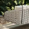 Cocaro 2-Seater Woven Outdoor Swing with Cushion in Light Gray