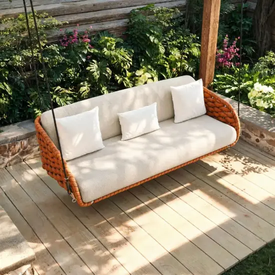 Cocaro 2-Seater Woven Performance Outdoor Swing with Plush Cushioning