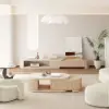 Velar 47"-67" Extendable Coffee Table with Sintered Stone Top and Storage – Beige