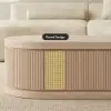 Velar 47"-67" Extendable Coffee Table with Sintered Stone Top and Storage – Beige