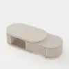 Velar 47"-67" Extendable Coffee Table with Sintered Stone Top and Storage – Beige