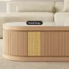 Velar 47"-67" Extendable Coffee Table with Sintered Stone Top and Storage – White