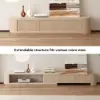 Velar 180 - 290 cm Extendable Fluted TV Stand with Sintered Stone Top & 3 Drawers