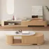 Velar 71"-114" Extendable Fluted TV Stand with Sintered Stone Top & 3 Drawers