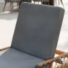 Ropipe Outdoor Rope-Woven Lounge Chair with Adjustable Backrest & Wheels in Dark Gray