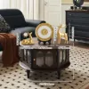 3PCS Golden Deer Figurine with Decorative Plate Set Luxury Resin Animal Sculptures