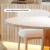 90 - 120 cm Solid Whitewash Wood Extendable Dining Table with Light