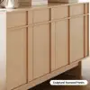 Mid Century Modern 60" Natural Wood Sideboard with Storage & Adjustable Shelves