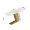Silexa 60" Modern Console Table with White Sintered Stone Top