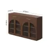 Arune 63" Walnut Wood Sideboard with Storage & Light