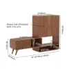 37" Ash Wood Veneer Fluted Shoe Storage Entryway Cabinet, Left Hand