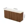 Aura 65" Ash Wood Slatted Walnut TV Stand with Sintered Stone Top