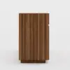 Aura 65" Ash Wood Slatted Walnut TV Stand with Sintered Stone Top