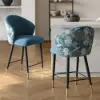 Arcora Blue Velvet Counter Stool with Upholstered, 1 Piece