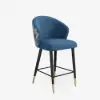 Arcora Blue Velvet Counter Stool with Upholstered, 1 Piece