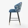 Arcora Blue Velvet Counter Stool with Upholstered, 1 Piece