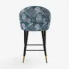Arcora Blue Velvet Counter Stool with Upholstered, 1 Piece