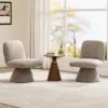 45 cm Performance Boucle Upholstered Swivel Slipper Accent Chair – AUD-H2739