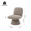 45 cm Performance Boucle Upholstered Swivel Slipper Accent Chair – AUD-H2739