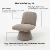 45 cm Performance Boucle Upholstered Swivel Slipper Accent Chair – AUD-H2739