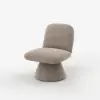 45 cm Performance Boucle Upholstered Swivel Slipper Accent Chair – AUD-H2739