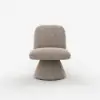 45 cm Performance Boucle Upholstered Swivel Slipper Accent Chair – AUD-H2739