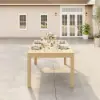Wevara 78" Natural-Finish Aluminium Slatted Outdoor Dining Table in Natural