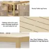 Wevara 78" Natural-Finish Aluminium Slatted Outdoor Dining Table in Natural