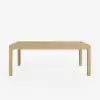 Wevara 78" Natural-Finish Aluminium Slatted Outdoor Dining Table in Natural