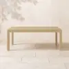 Wevara 78" Natural-Finish Aluminium Slatted Outdoor Dining Table in Natural