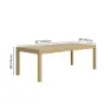 Wevara 86.6" Natural-Finished Aluminium Slatted Outdoor Dining Table in Natural