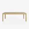Wevara 86.6" Natural-Finished Aluminium Slatted Outdoor Dining Table in Natural