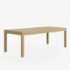 Wevara 86.6" Natural-Finished Aluminium Slatted Outdoor Dining Table in Natural