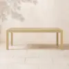 Wevara 86.6" Natural-Finished Aluminium Slatted Outdoor Dining Table in Natural