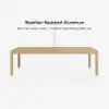 Wevara 104" Natural-Finished Aluminium Slatted Outdoor Dining Table in Natural