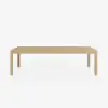 Wevara 104" Natural-Finished Aluminium Slatted Outdoor Dining Table in Natural