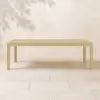 Wevara 104" Natural-Finished Aluminium Slatted Outdoor Dining Table in Natural