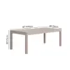 Wevara 87" Sand-Finished Aluminum Slatted Outdoor Dining Table in Sand
