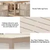 Wevara 87" Sand-Finished Aluminum Slatted Outdoor Dining Table in Sand