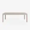 Wevara 87" Sand-Finished Aluminum Slatted Outdoor Dining Table in Sand