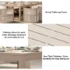 Wevara 104" Sand-Finished Aluminum Slatted Outdoor Dining Table in Sand