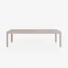 Wevara 104" Sand-Finished Aluminum Slatted Outdoor Dining Table in Sand