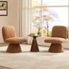 45 cm Performance Boucle Upholstered Swivel Slipper Accent Chair – AUD-H2747