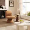 45 cm Performance Boucle Upholstered Swivel Slipper Accent Chair – AUD-H2747